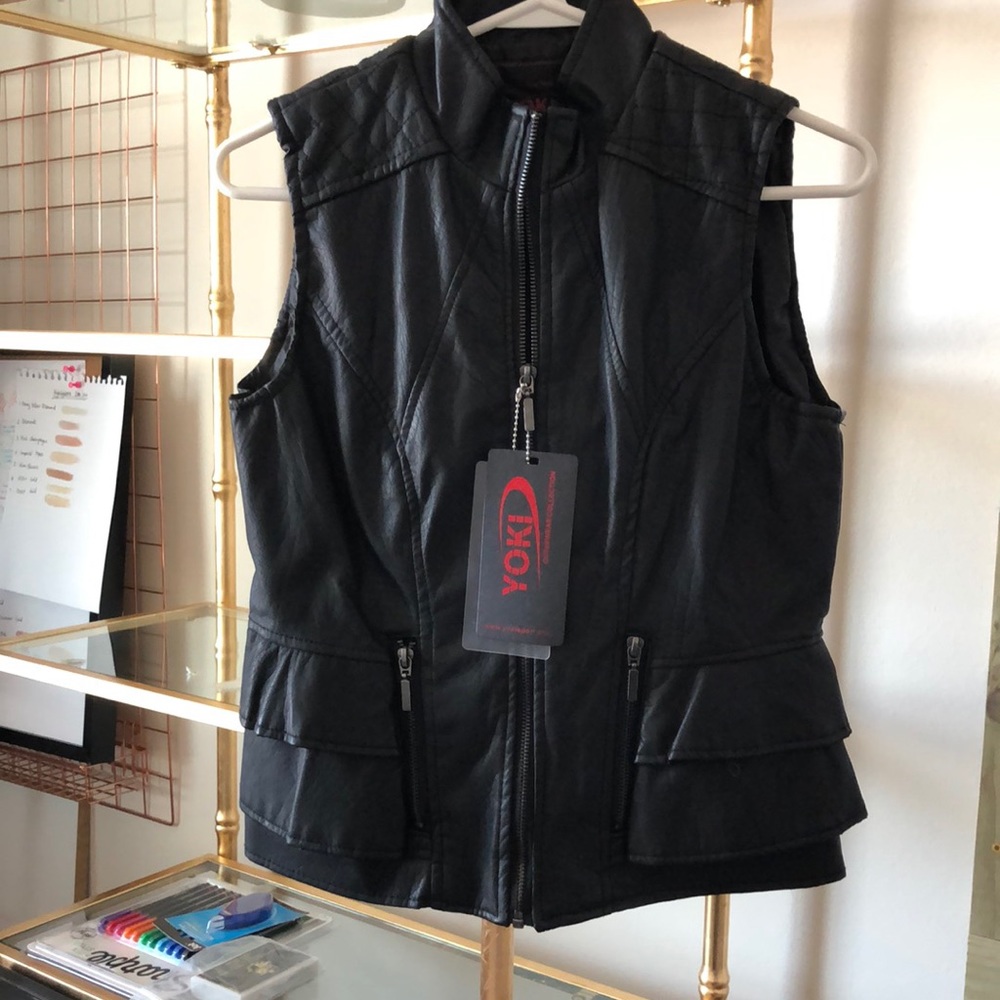 NWT - leather vest